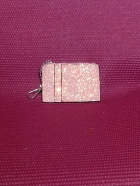 Glitter Card Holder Keychain - Pink